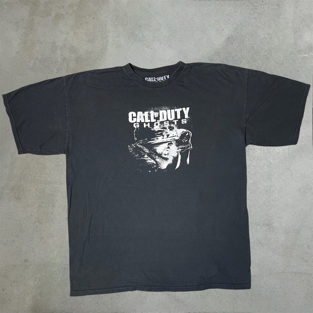 Call of Duty Ghosts T-Shirt Mens 2XL Black Gamer Graphic Tee 2013 Promo Cotton